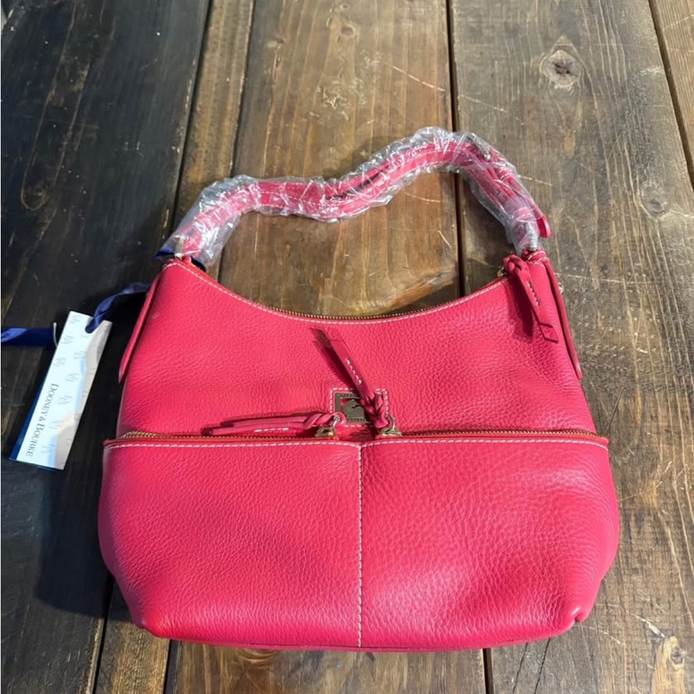 Dooney & Bourke Fuchsia Leather Shoulder Bag